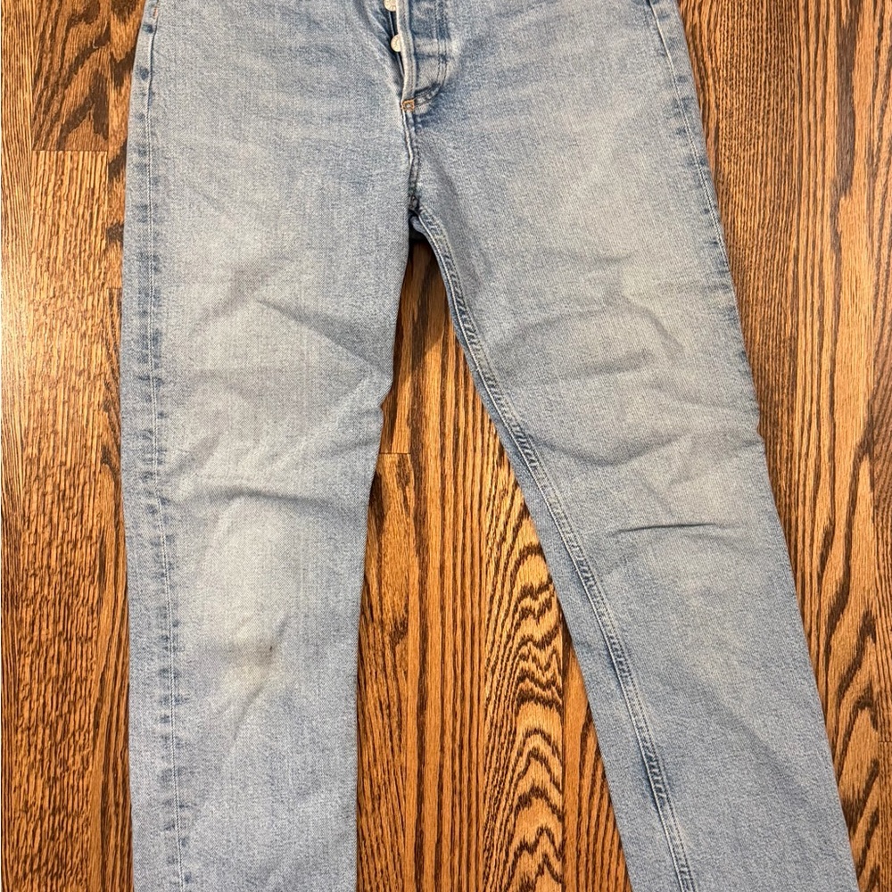 AGOLDE Riley Crop in light blue